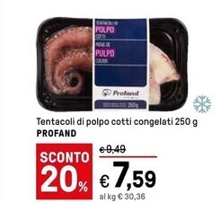 Iper La Grande Profand tentacoli di polpo cotti congelati offerta