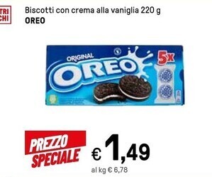 Iper La Grande Oreo biscotti con crema alla vaniglia offerta