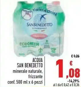 Conad San Benedetto Acqua Minerale Naturale, Frizzante offerta