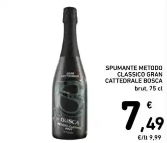 Spazio Conad SPUMANTE METODO CLASSICO GRAN CATTEDRALE BOSCA brut, 75 cl offerta