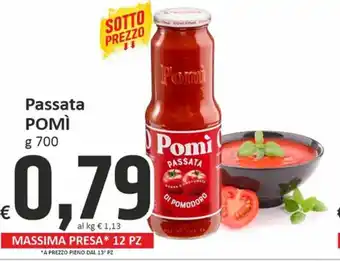 Paghi Poco Pomi PASSATA g 700 offerta