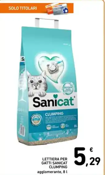 Spazio Conad LETTIERA PER GATTI SANICAT CLUMPING 8 l offerta