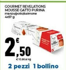 Conad Purina Gourmet Revelations Mousse Gatto offerta