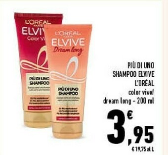 Conad L'Oreal Piu Di Uno Shampoo Elvive offerta