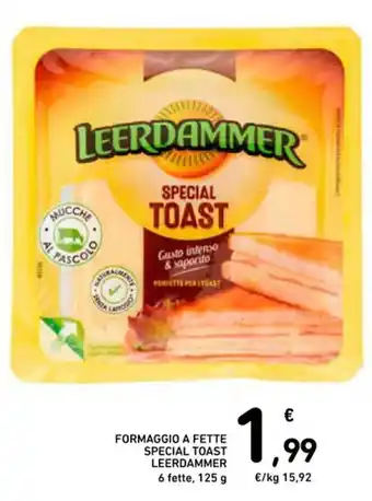 Spazio Conad FORMAGGIO A FETTE SPECIAL TOAST LEERDAMMER 6 fette, 125 g offerta