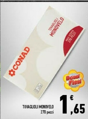 Conad Conad Tovaglioli Monovelo offerta