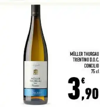 Conad Concilio Muller Thurgau Trentino 750 Ml offerta