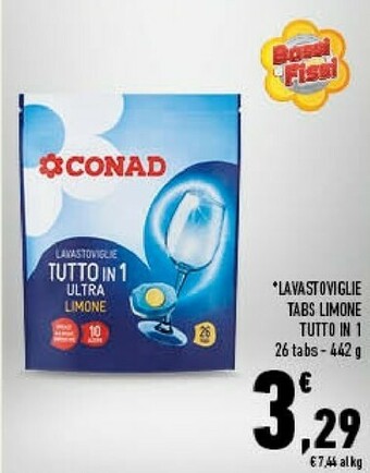 Conad Conad Lavastoviglie Tabs Limone Tutto In 1 offerta