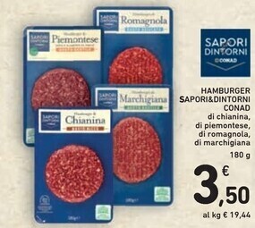 Spazio Conad Sapori & dintorni hamburger offerta