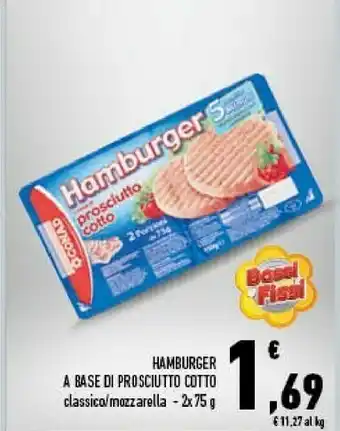 Conad Hamburger A Base Di Prosciutto Cotto offerta