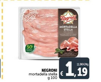 Gourmet Déco Negroni mortadella stella offerta