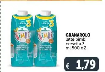 Gourmet Déco Granarolo latte bimbi crescita 3 ml 500 x 2 offerta