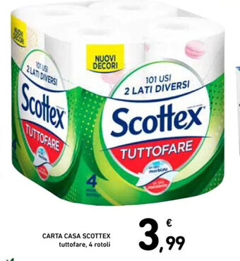 Spazio Conad CARTA CASA SCOTTEX tuttofare, 4 rotoli offerta