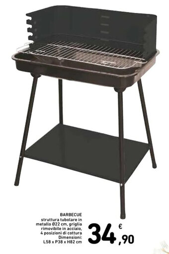 Spazio Conad BARBECUE Dimensioni: L58 x P38 x H82 cm offerta