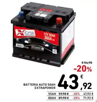 Spazio Conad EXTRAPOWERBATTERIA AUTO 50AH BATTERIA AUTO 50AH offerta