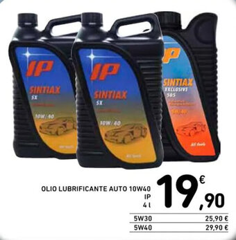 Spazio Conad OLIO LUBRIFICANTE AUTO 10W40 IP 4 l offerta