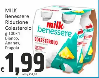 MILK Benessere Riduzione COLESTEROLO g 100 x 4