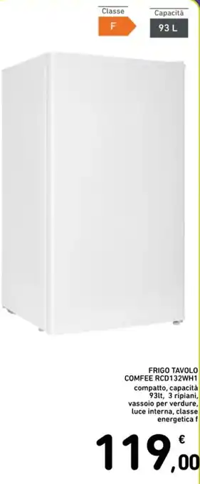 Spazio Conad FRIGO TAVOLO COMFEE RCD132WH1 93lt offerta