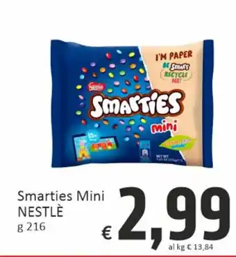 Paghi Poco NESTLÈ Smarties Mini g 216 offerta