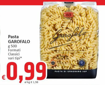 Paghi Poco Pasta GAROFALO g 500 offerta