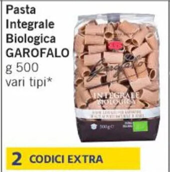 Paghi Poco Pasta Integrale Biologica GAROFALO g 500 offerta