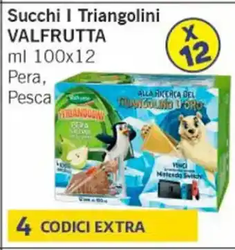 Paghi Poco Succhi I Triangolini VALFRUTTA ml 100 x 12 offerta
