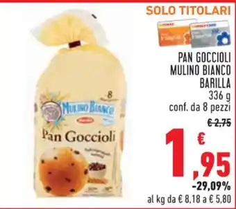 Conad BARILLA Pan Goccioli MULINO BIANCO 336 g offerta