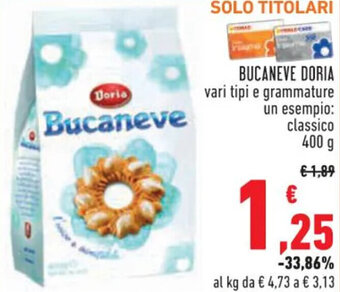 Conad BUCANEVE DORIA vari tipi 400 g offerta