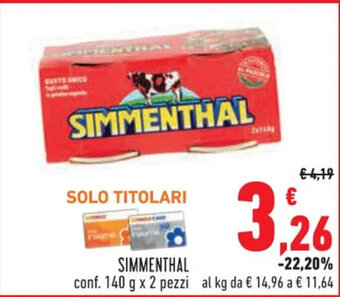 Conad SIMMENTHAL conf. 140 g x 2 pezzi offerta