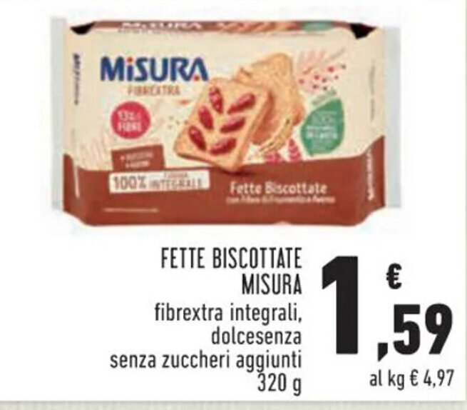Conad FETTE BISCOTTATE MISURA 320 g offerta
