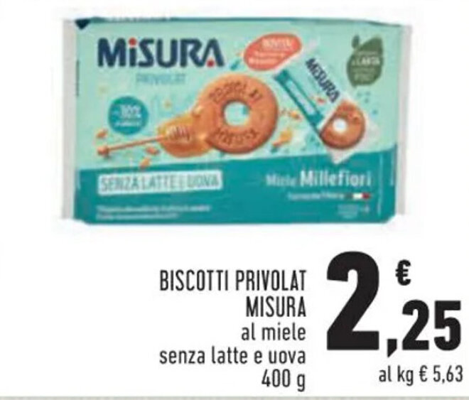 Conad BISCOTTI PRIVOLAT MISURA 400 g offerta