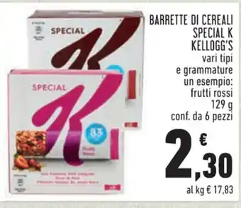 Conad KELLOGG'S BARRETTE DI CEREALI SPECIAL K 129 g offerta
