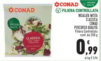 Conad CONAD PERCORSO QUALITA INSALATA MISTA conf. da 250 g offerta