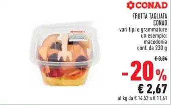 Conad CONAD FRUTTA TAGLIATACONAD conf. da 230 g offerta