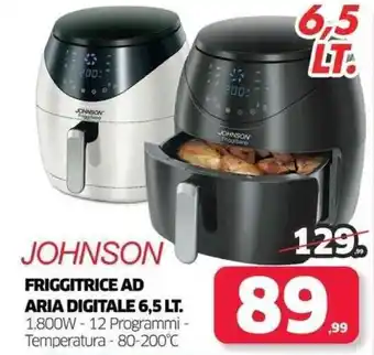 Telitaly JOHNSON FRIGGITRICE AD ARIA DIGITALE 6,5 LT. offerta