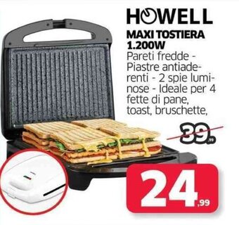 Telitaly HOWELL MAXI TOSTIERA 1.200W offerta