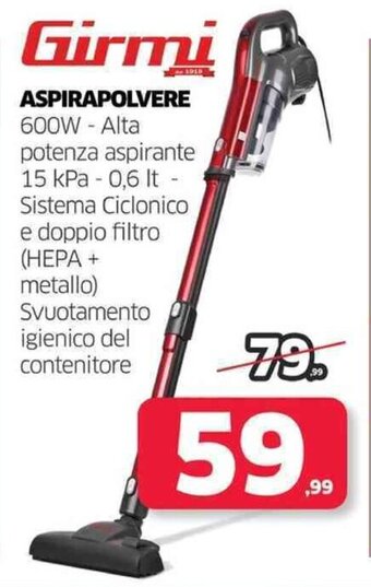 Girmi ASPIRAPOLVERE 600W