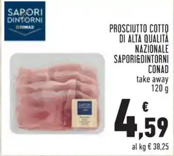 Conad PROSCIUTTO COTTO ARTISTI DELLA QUALITÀ NAZIONALE SAPORI&DINTORNI CONAD 120 g offerta
