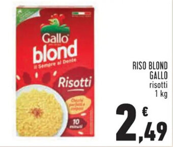 Conad RISO BLOND GALLO risotti 1 kg offerta