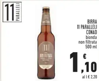Conad BIRRA 11 PARALLELI 500 ml offerta