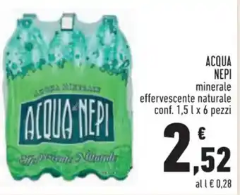 Conad ACQUA NEPI minerale conf. 1,5 l x 6 pezzi offerta