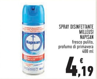 Conad SPRAY DISINFETTANTE MILLEUSI NAPISAN 400 ml offerta
