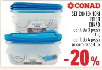 Conad CONAD SET CONTENITORI FRIGO conf. da 4 pezzi offerta