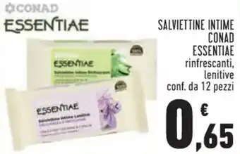 Conad SALVIETTINE INTIME ESSENTIAE CONAD conf. da 12 pezzi offerta