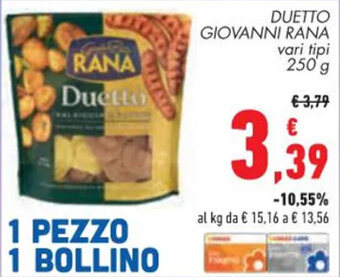 Conad DUETTO GIOVANNI RANA vari tipi 250 g offerta