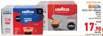 Conad LAVAZZA CAPSULE CAFFÈ A MODO MIO 810 g offerta