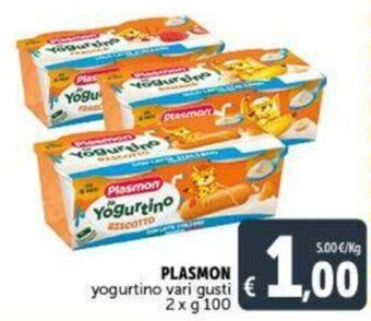 Deco Supermercati PLASMON yogurtino vari gusti 2 x g 100 offerta