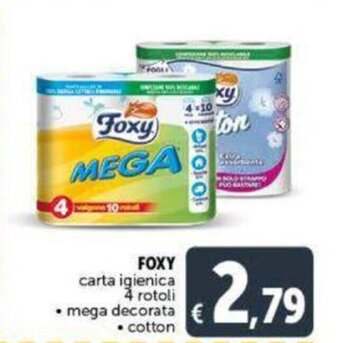 Deco Supermercati Foxy carta igienica 4 rotoli offerta