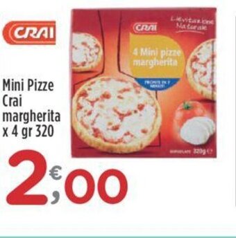 Crai Mini Pizze Crai margherita x 4 gr 320 offerta