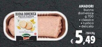 Deco Supermercati AMADORI buona domenica g 700 offerta